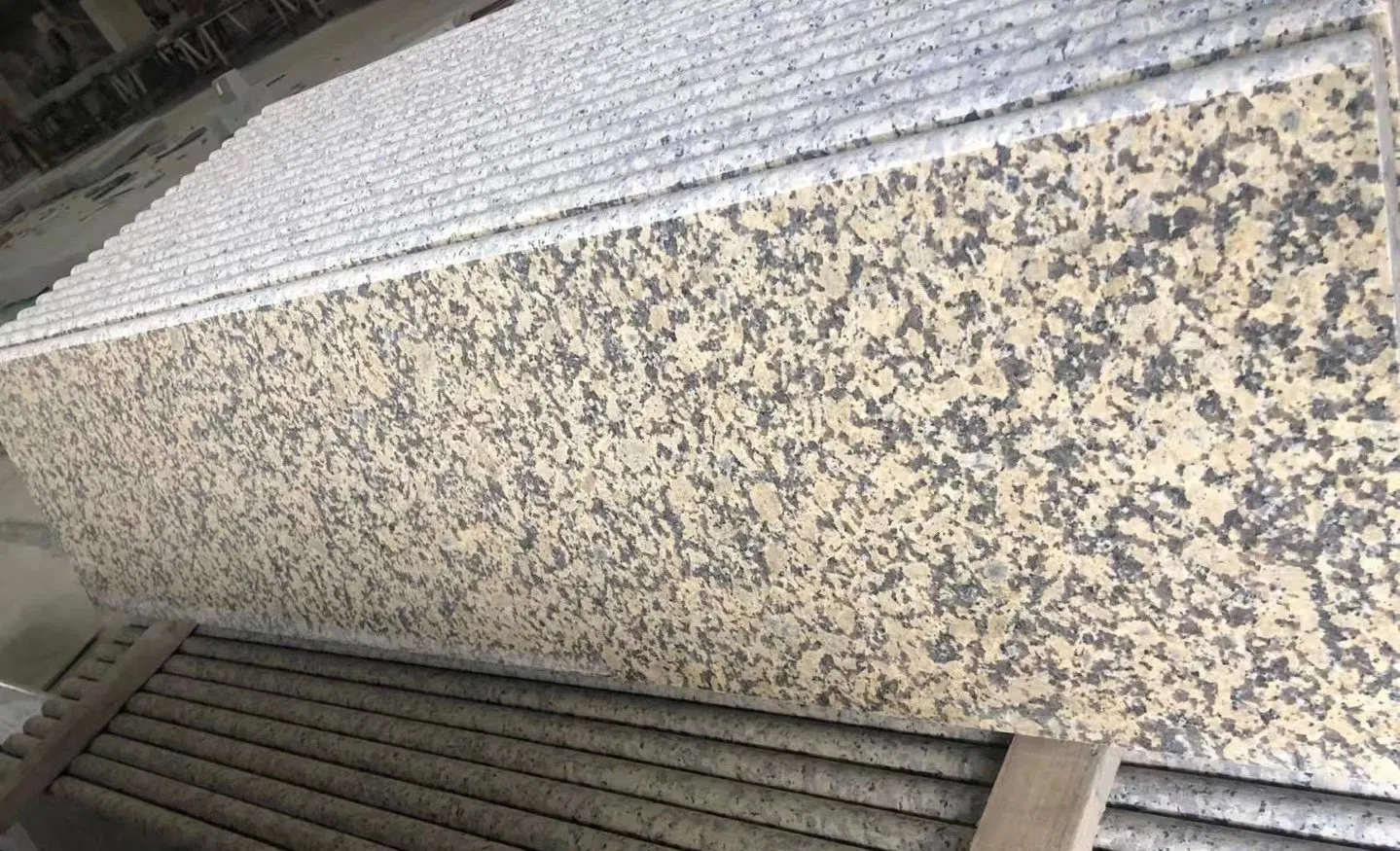 Natural Stone polished Chrysanthemum Yellow Granite Stairs for indoor/interior/outdoor decoration