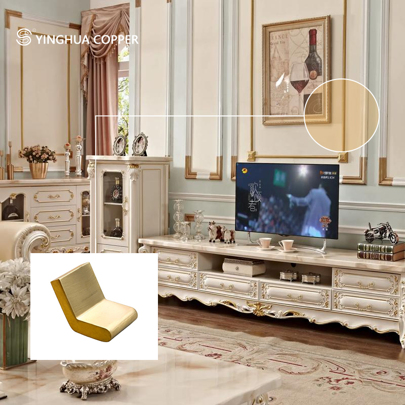 Customized Processing of Brass Extruded Shaped Copper Profiles, Corner Copper Shaped Brass Strips