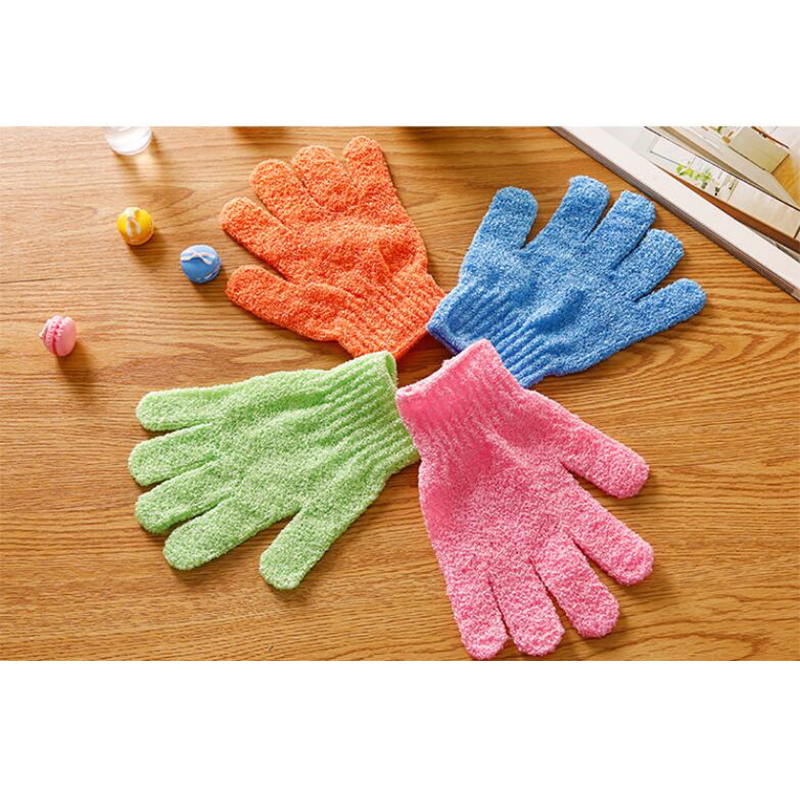 Exfoliating Bath Gloves 100% Nylon Double Sided Gloves for Beauty SPA Massage Skin Shower Scrubber