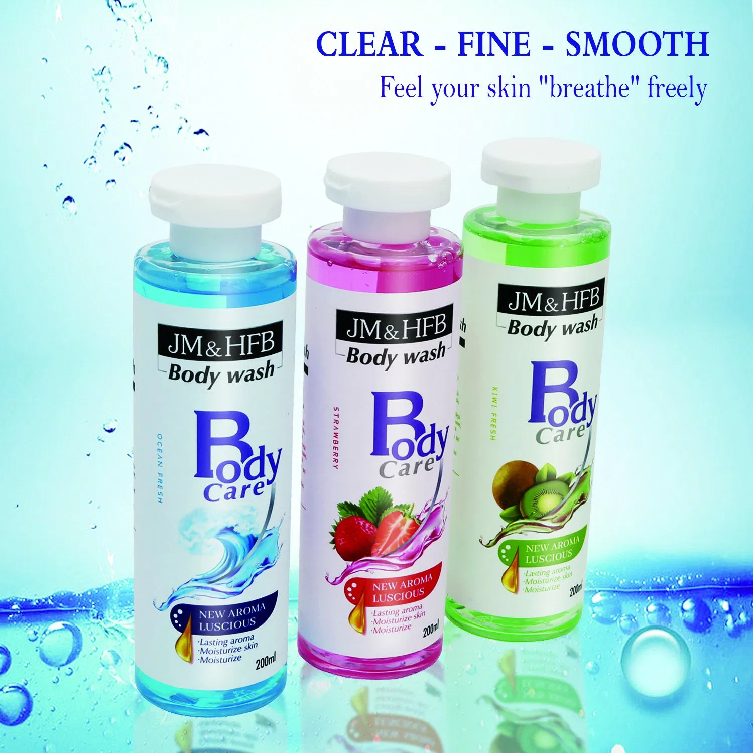 200ml Organic Private Label Natural Silky Body Wash Fruity