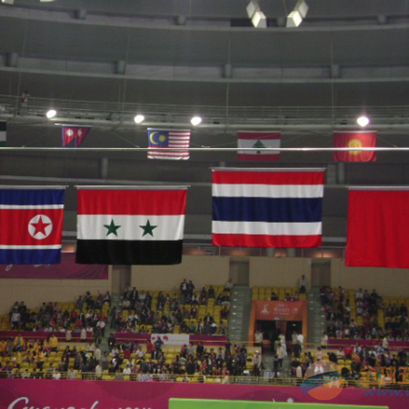 Motorized Award Stadium Flag Pole for International Sports Events Metal Award Flagpole