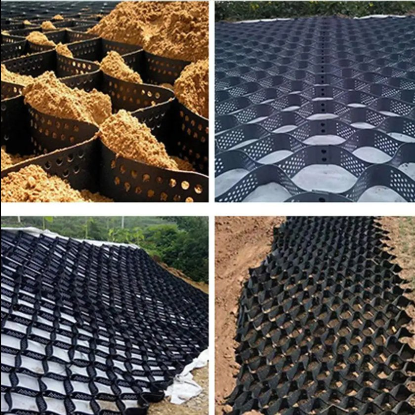 100% Virgin HDPE Geocell Flexible High Quality for Driveway and Parking Factory Supply Good Price Honeycomb Gravel Stabilizer Grid Geocells