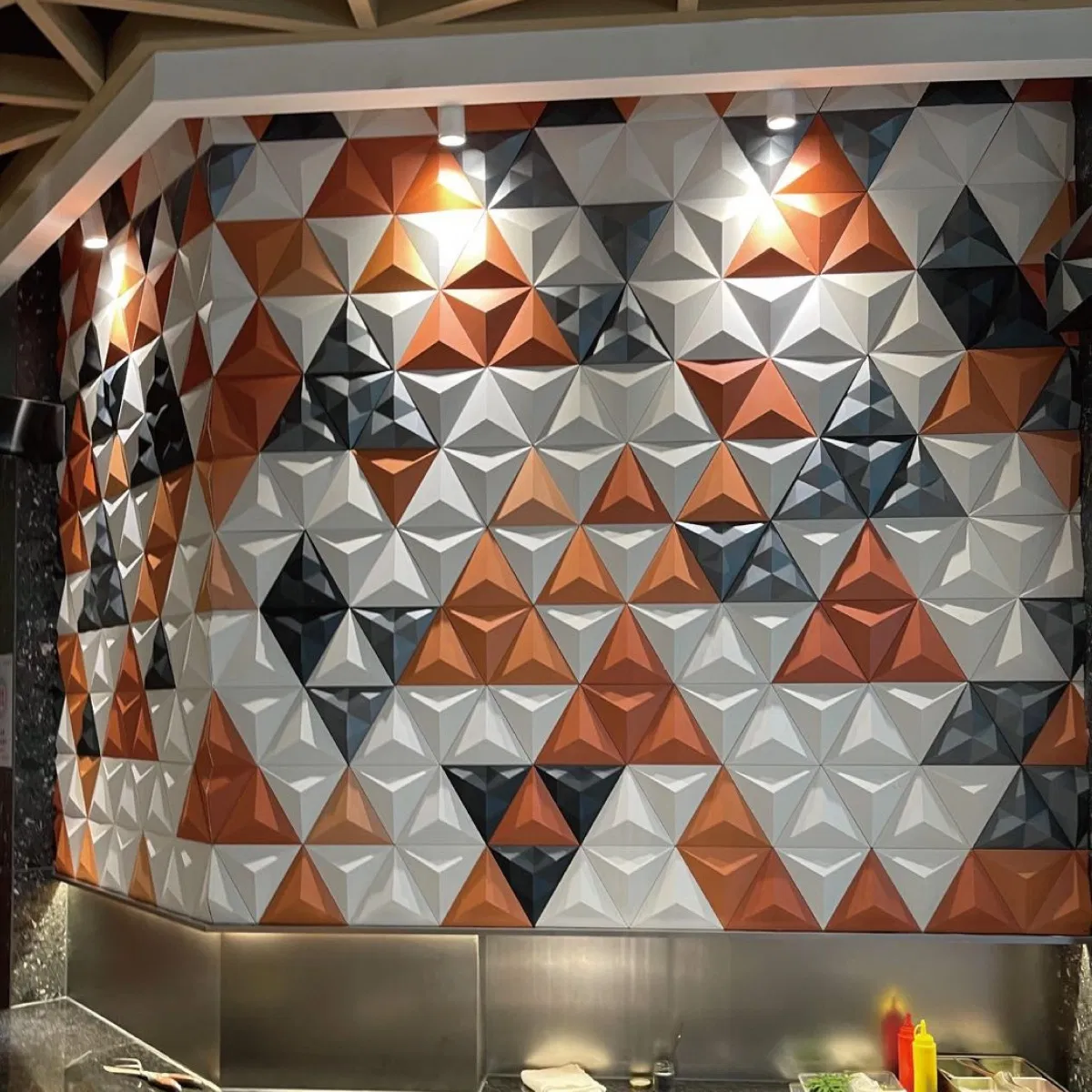 Wholesale Export 3D Uhpc Wall Decor Bricks Concrete Eco-Friendly for Mall Hall Restaurant Indoor Outdood Polytope 210*182*26mm
