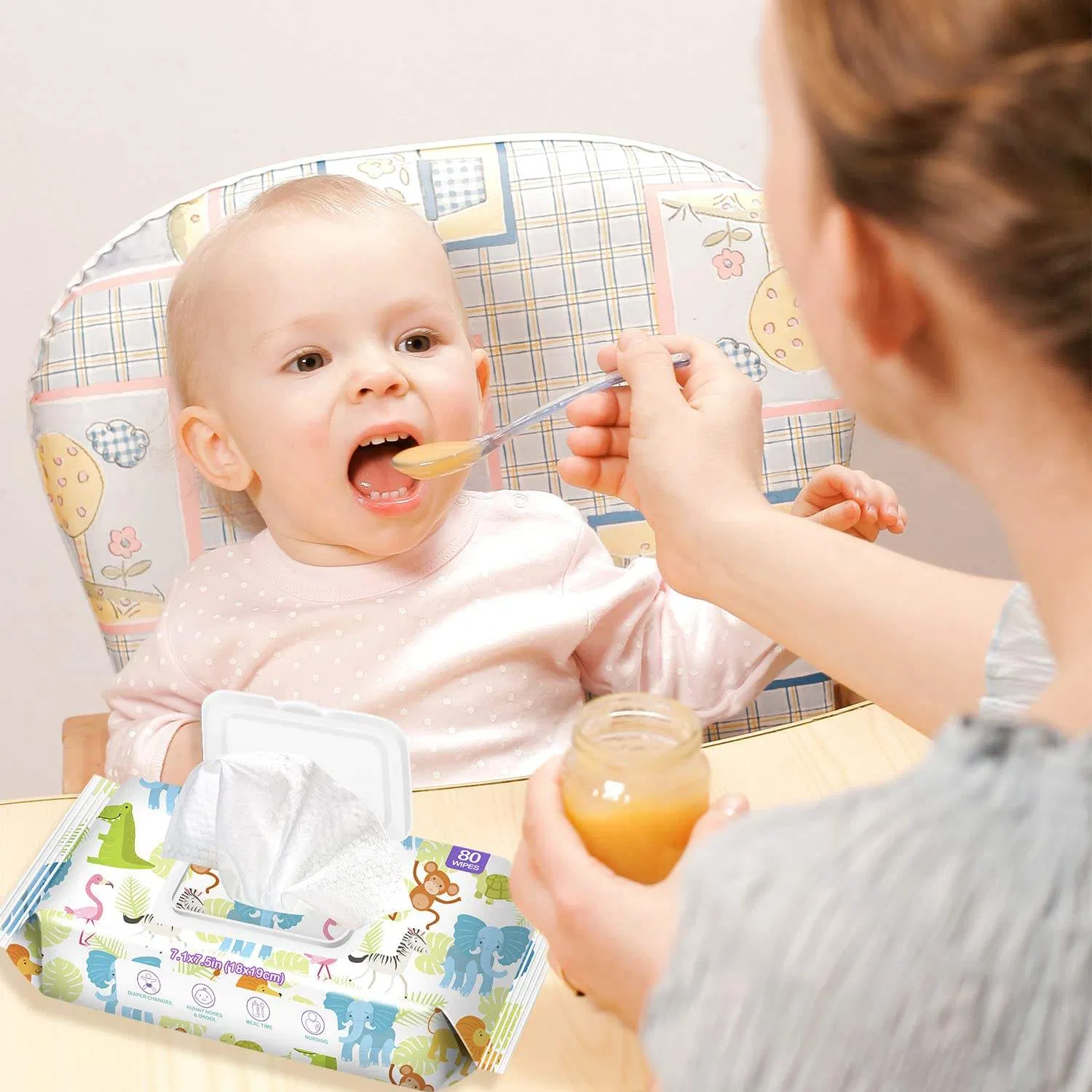 Super Soft Original Biodegradable Plant Based Plastic-Free Eco Friendly 80PCS Aloe Vera Extract Unscented Baby Wipes