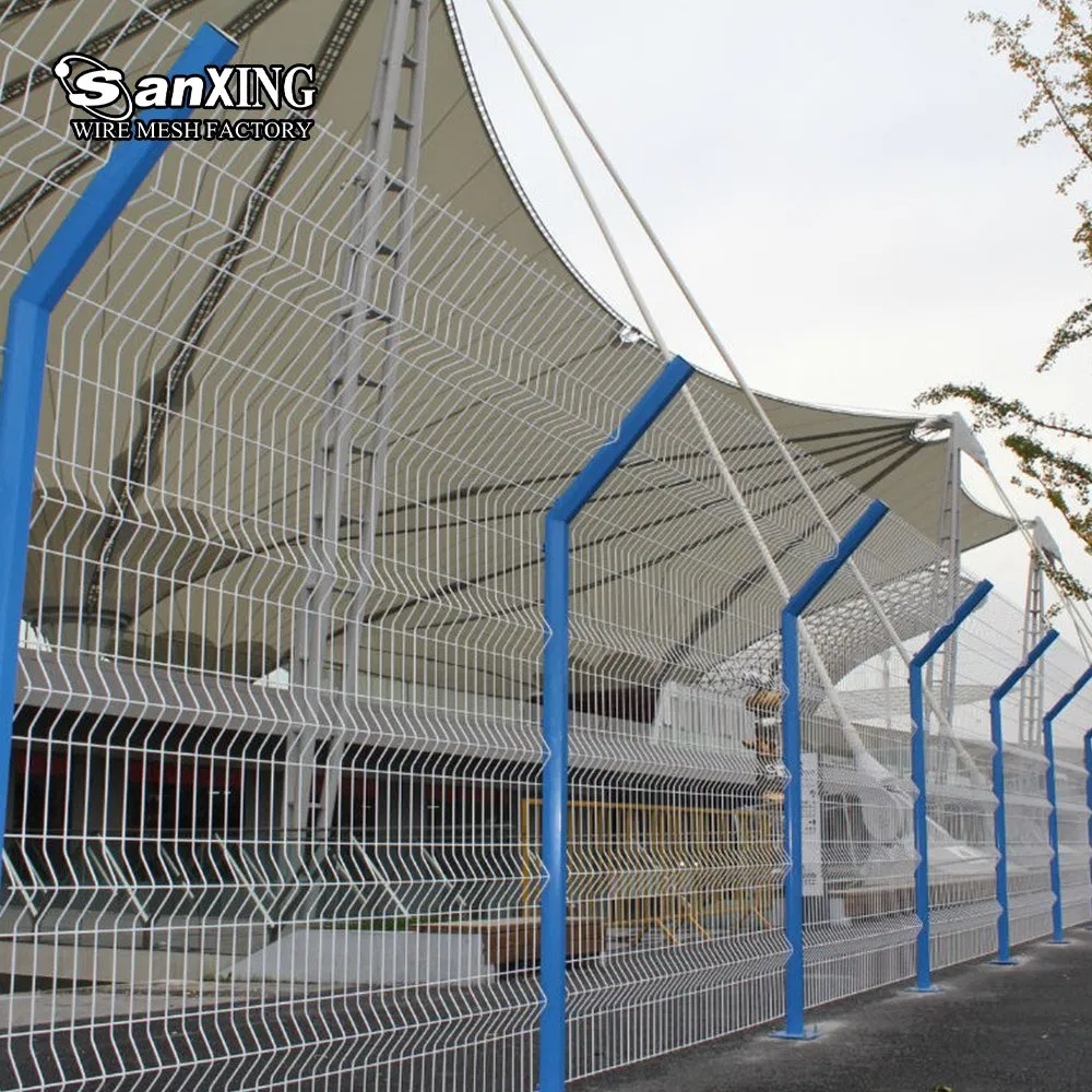 3D Curvy Galvanized Welded Wire Mesh Fence Triangle Mesh 3D Fence