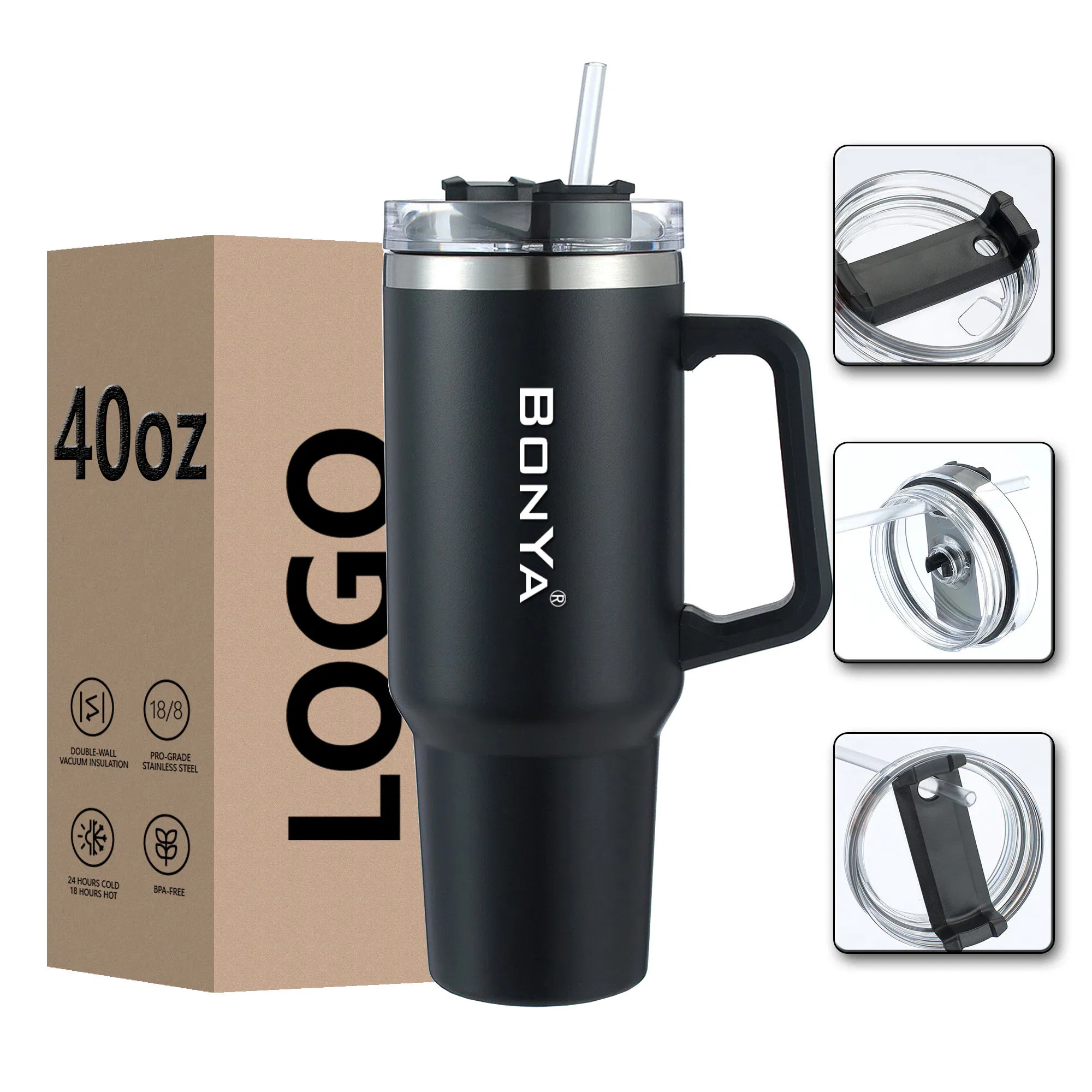 Custom Logo 40oz Stainless Steel Tumbler