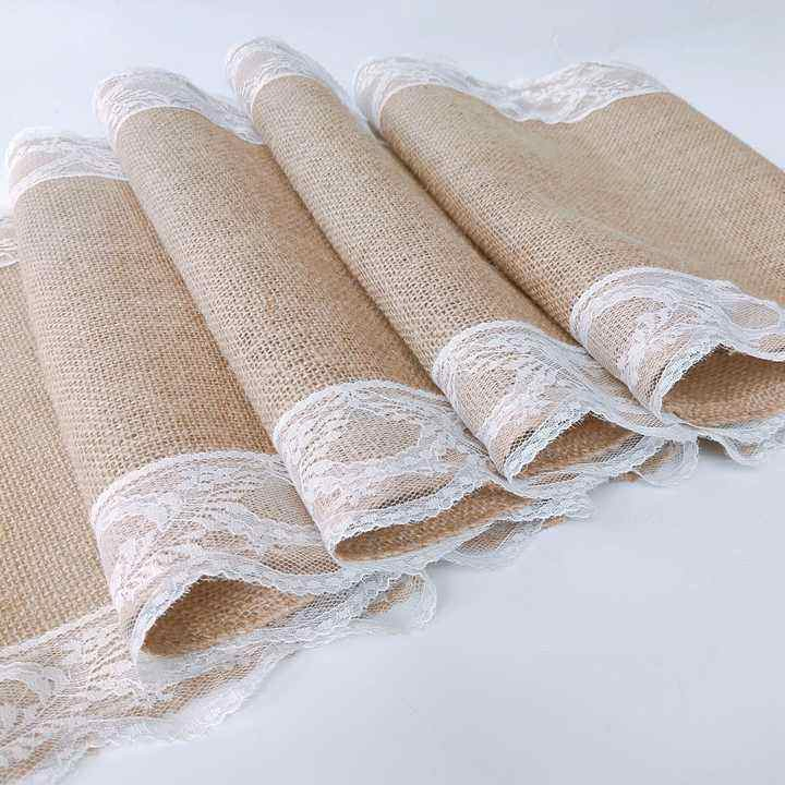 Customized Various Colors Hessian Table Runner Jute Table Runner for Wedding Decor