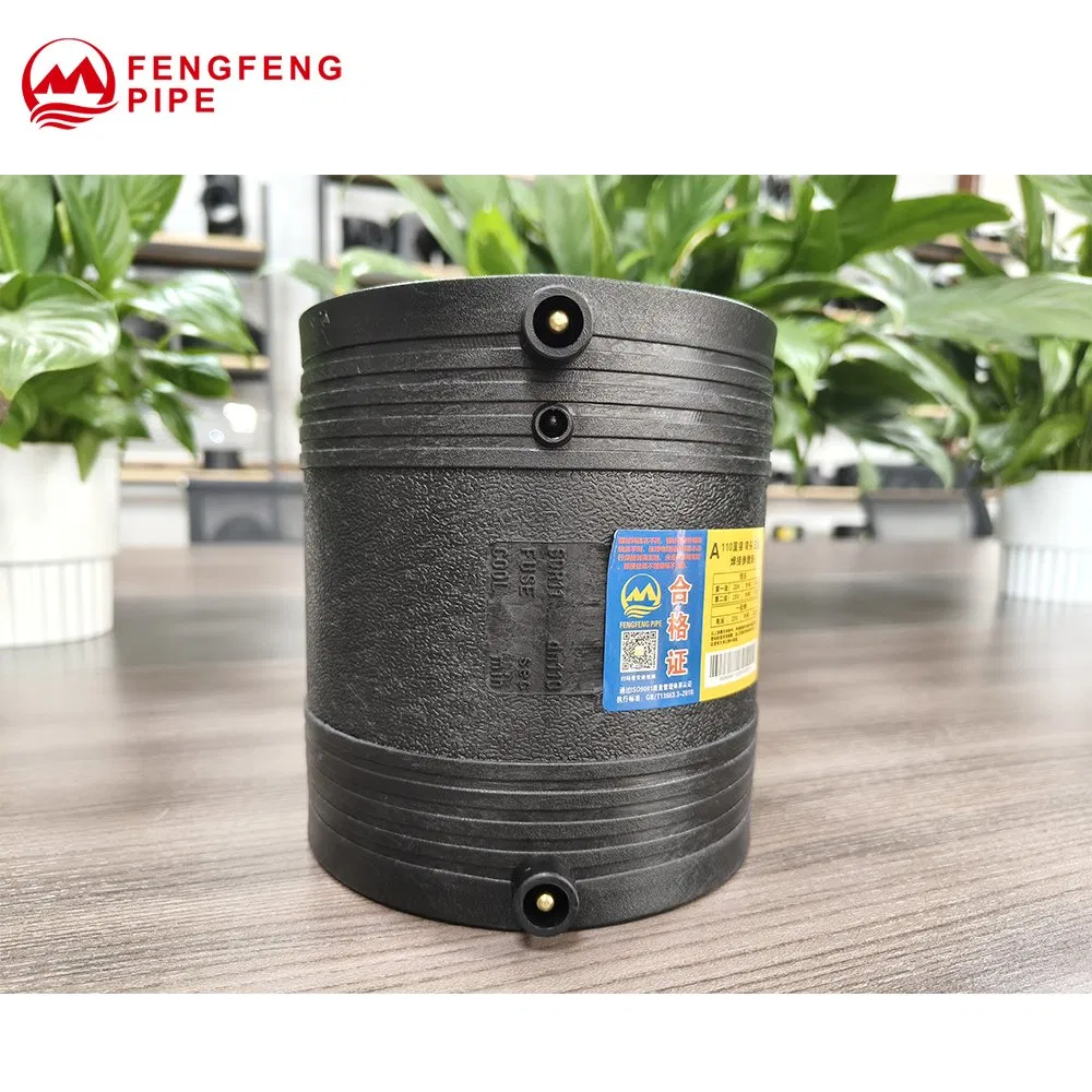 High Quality HDPE Pipe Fitting Electrofusion Coupling 110mm SDR11 for Water Supply