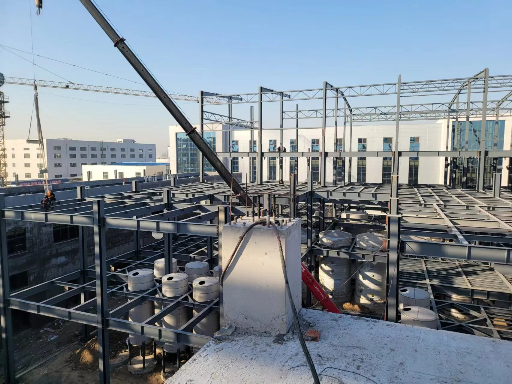 Building Material Steel Structure Warehouse/High Rise Buildings & Single with H Beam & Columns