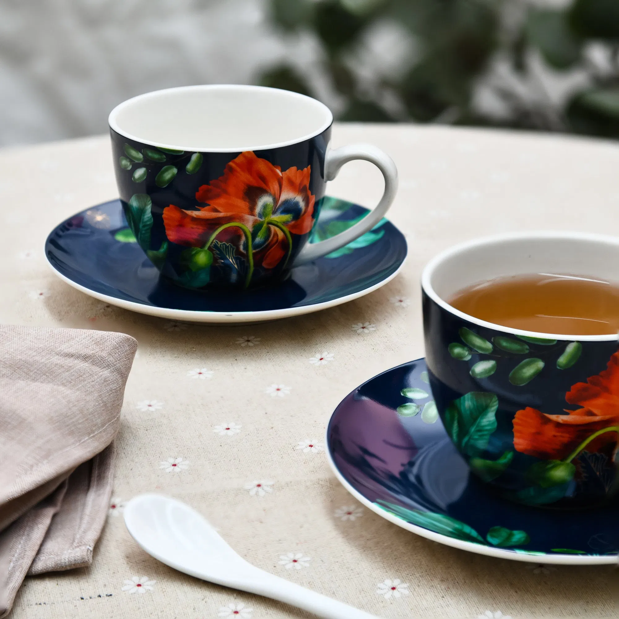 OEM ODM Gift Floral Porcelain Cup & Saucer Ceramic Coffee Tea Cup Set