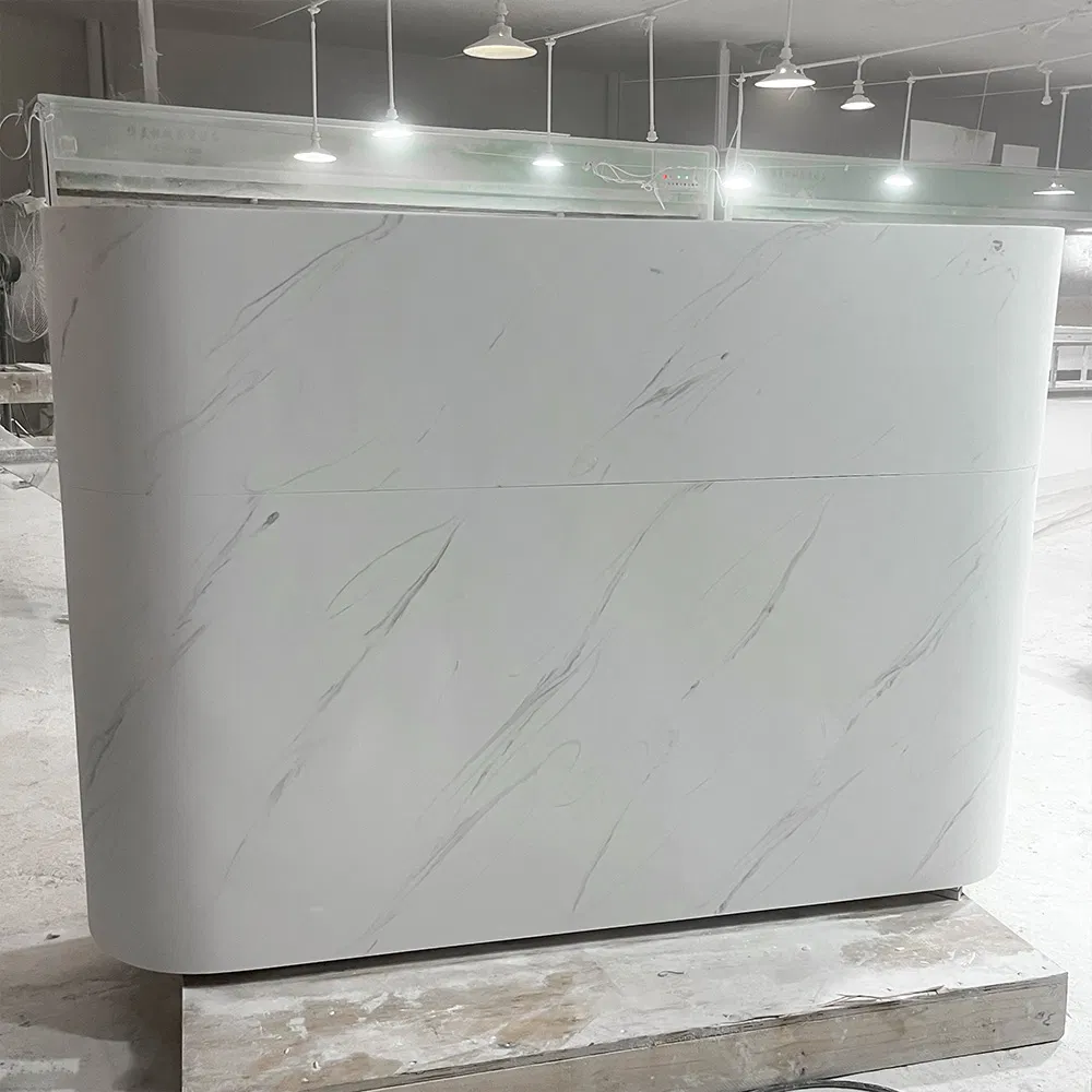 Stylish Modern Hotel Reception Desk Crafted From Durable Artificial Stone