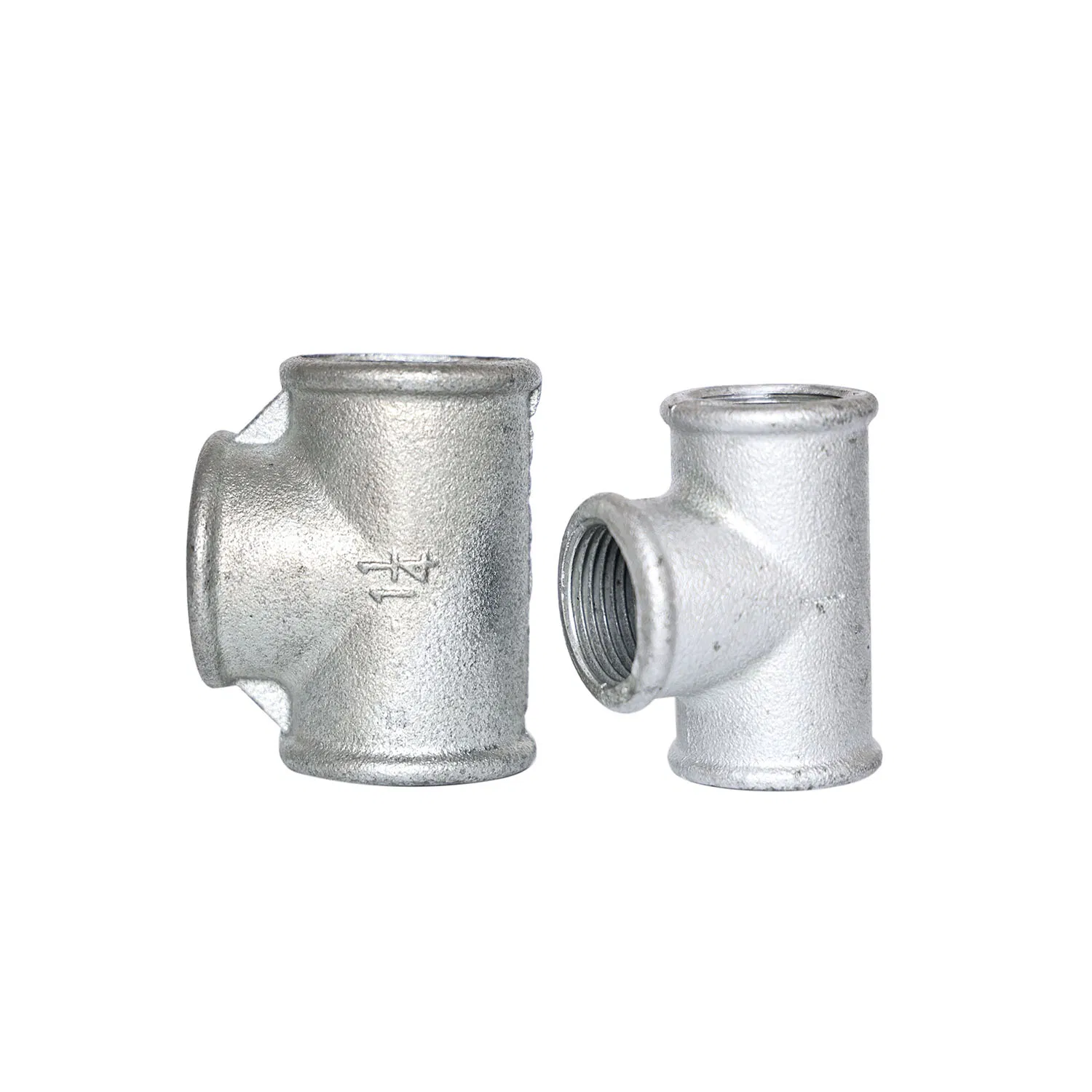 1/2" Galvanized/ Black/Malleable Iron Threaded Equal/Reducing Tee Pipe Fitting