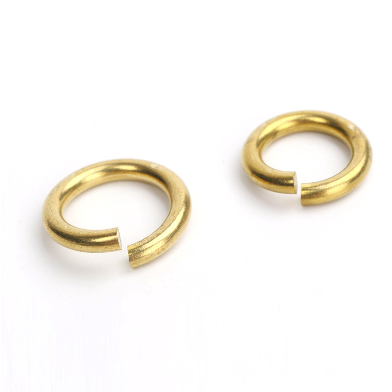 C270/H65 Brass Premium OEM Gold Thickness (0.01-1μ m) 24K Gold Plated Brass Jump Rings Engineered for Luxury High-End Handbag Chains & Accessory Links