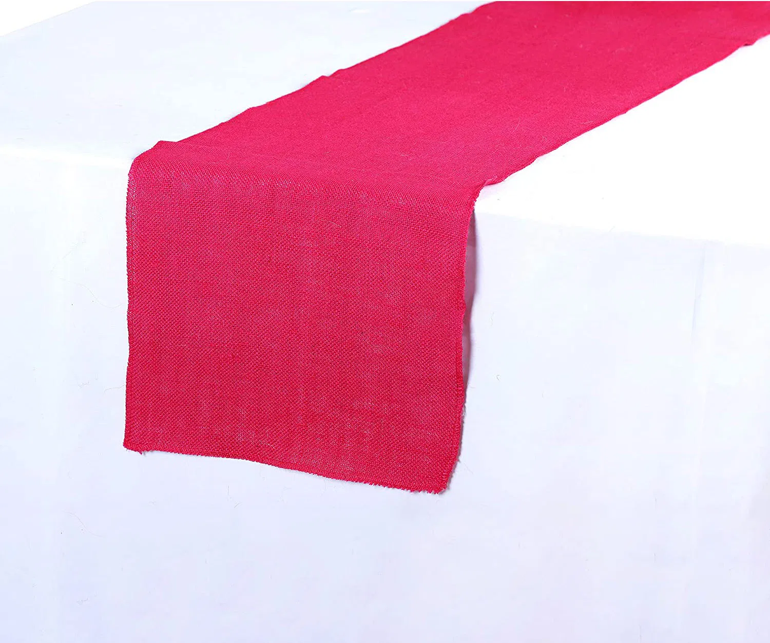 Customized Red Wedding Festival Event Table Decor Jute Table Runner