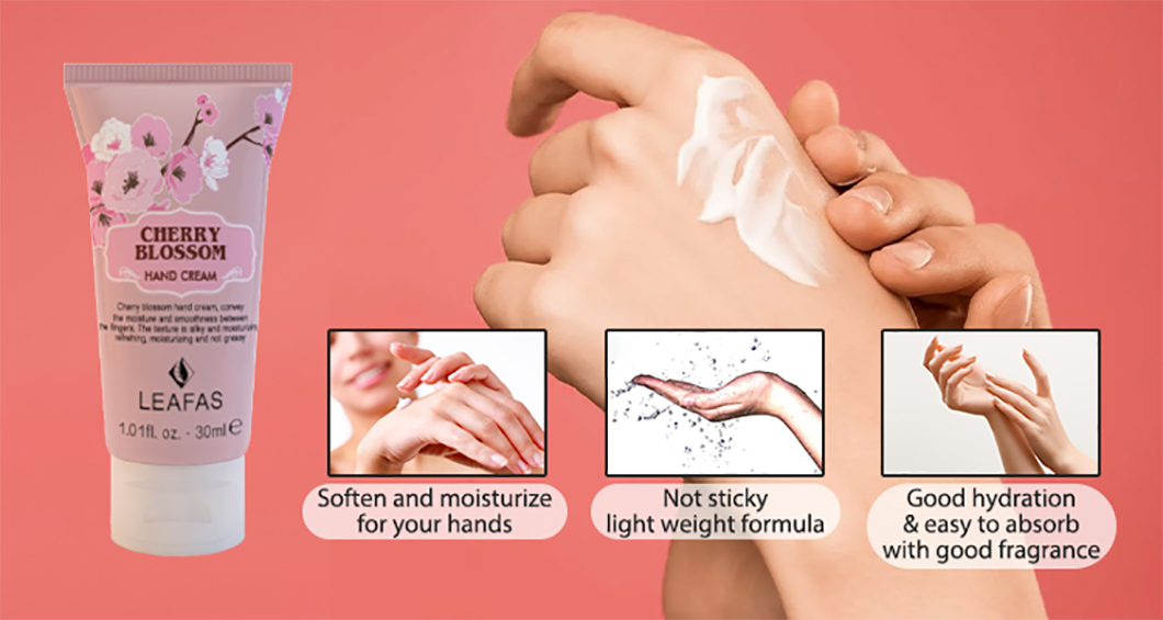 Custom Private Label Moisturizing Cherry Blossom Body Care Hand Cream