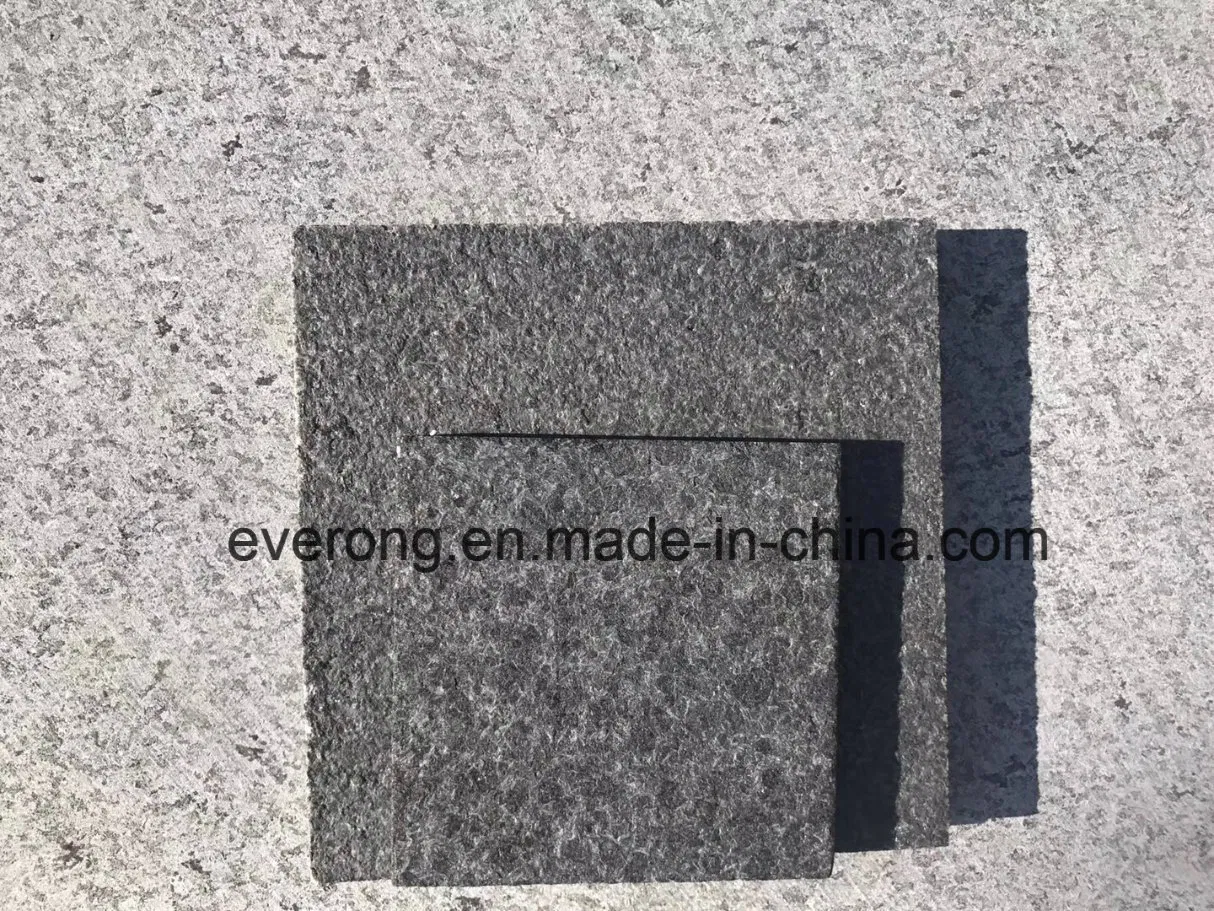 Cheap G684 Black Granite Flamed Paver Outdoor Floor Tiles with Waterproof