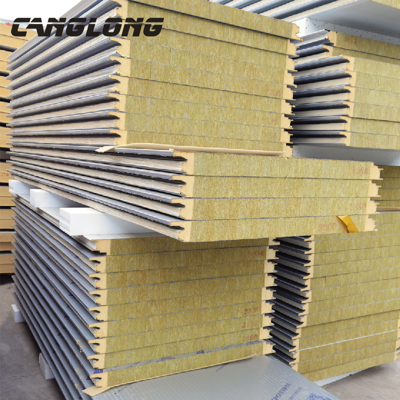 EPS/PU/Rock Wool Sandwich Panel Board Used for Steel House Wall and Roof