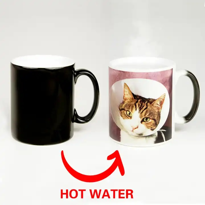 Best Selling Cute Kitty Color Changing Mug Customized Pet Style Ceramic Coffee Cup for Kids Birthday Gift