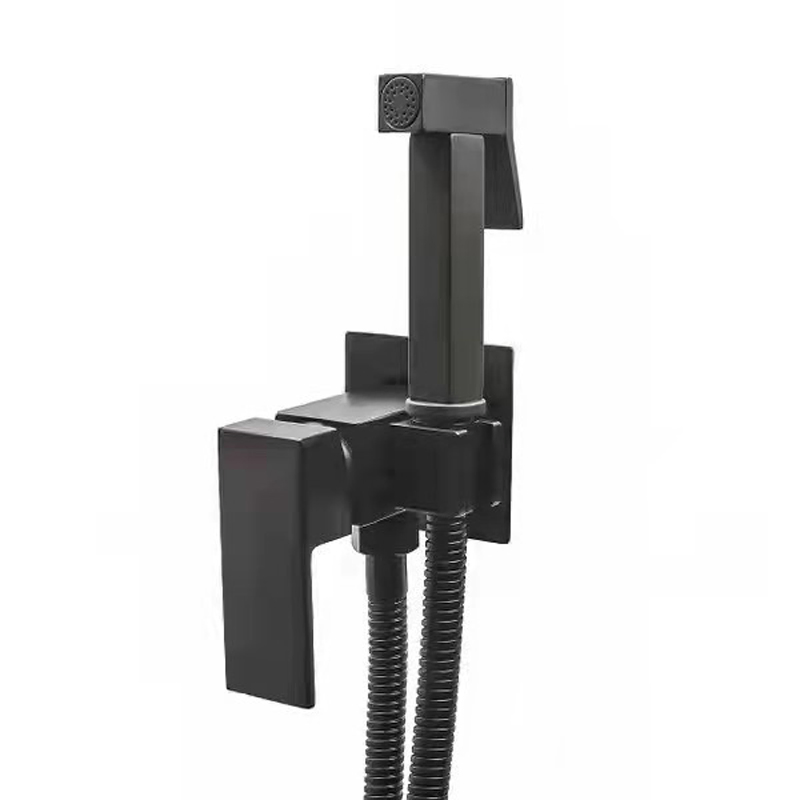 Sanitary Ware Square Brass Bathroom Bidet Faucet Handheld Toliet Bidet Sprayer Kit
