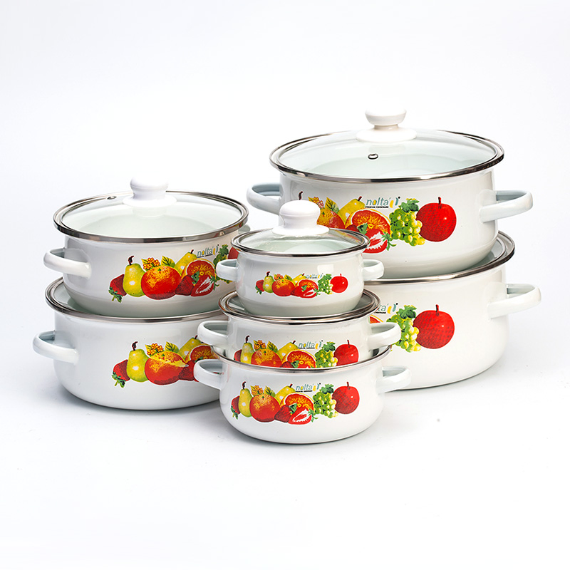 Enamel Casserole Cookware Sets Cooking Pot