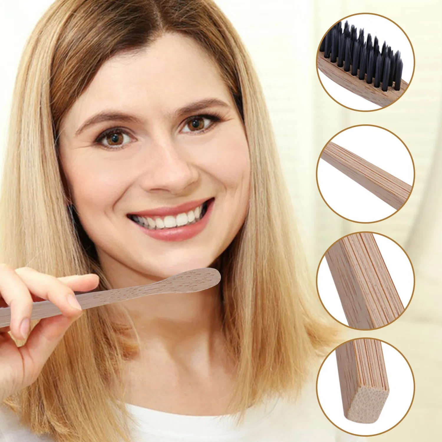 Biodegradable Eco-Friendly Adult/Kids Bamboo Toothbrush