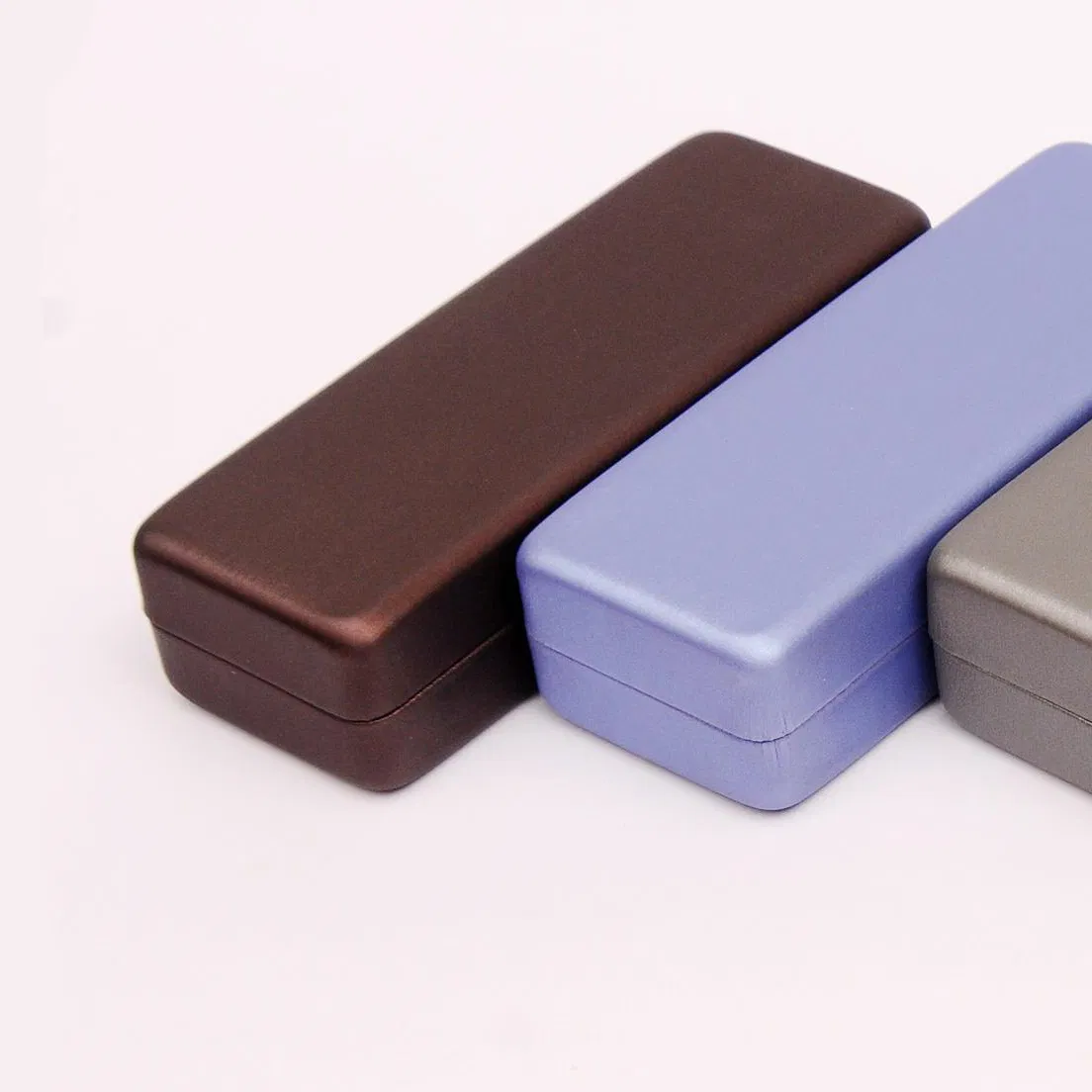 Portable Rectangular Eyewear Box Colorful Metal Basis Style Glasses Case