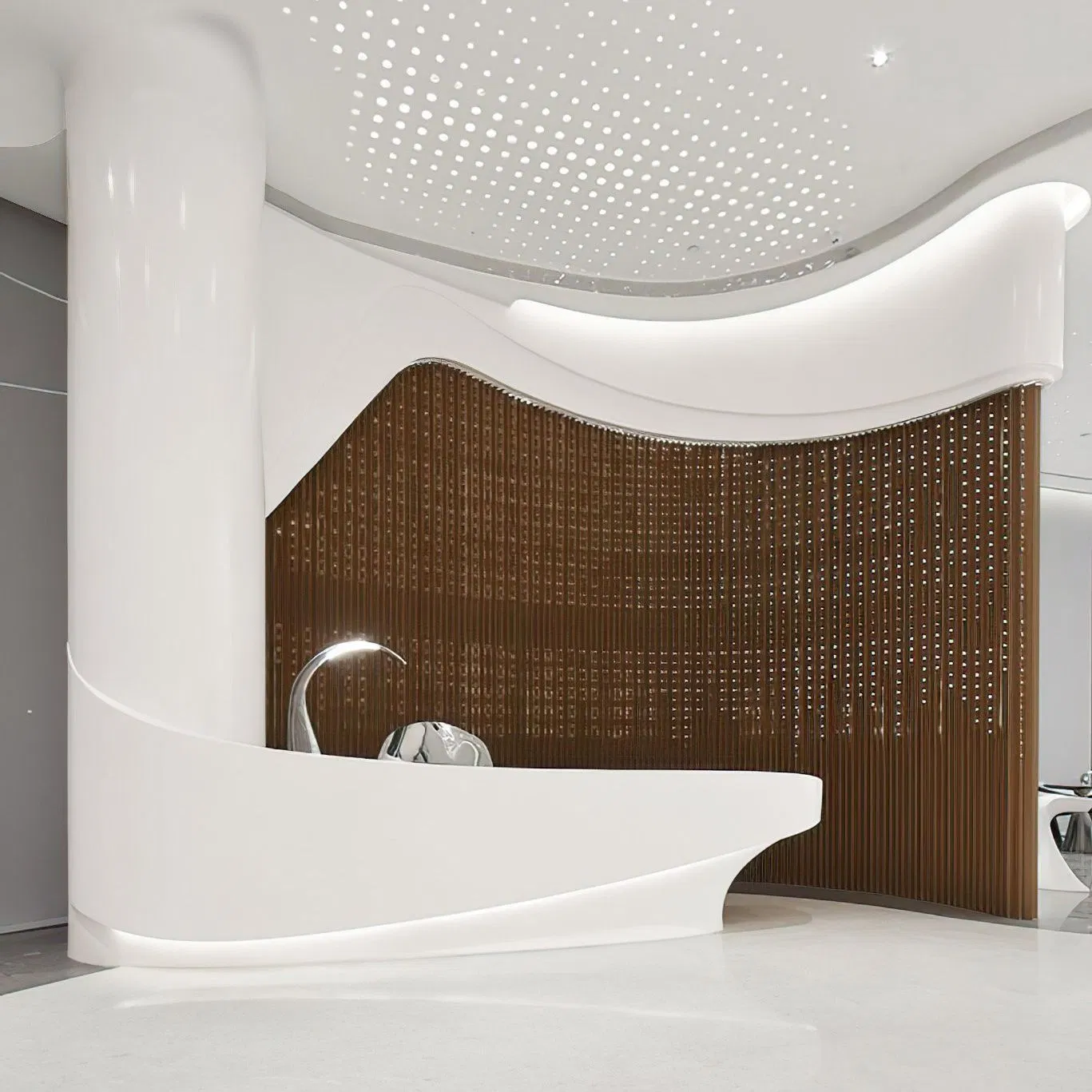 Hygienic Artificial Stone Solid White Color Pure Acrylic Solid Surface Sheet for Counter Tops