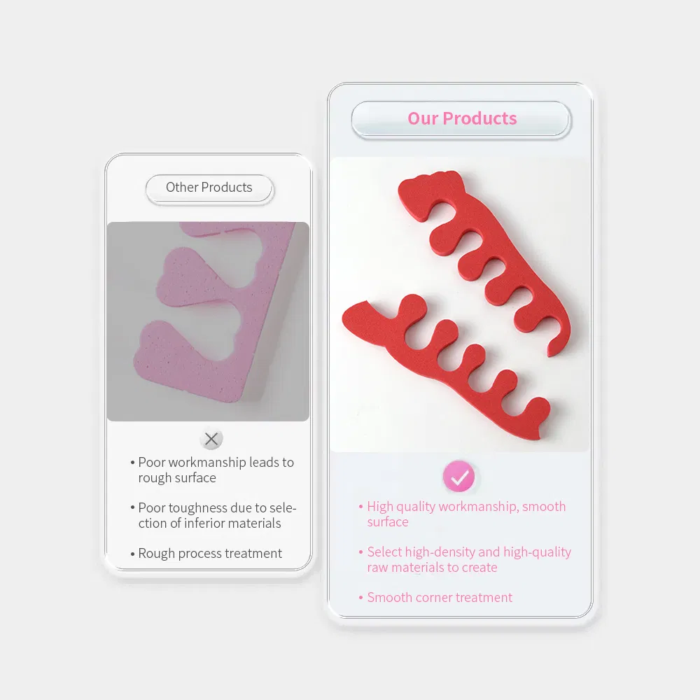 Soft Foam Bulk Salon EVA Nail Art Finger Separator Foot Care Pedicure Gel Toe Separators for Nail Polish