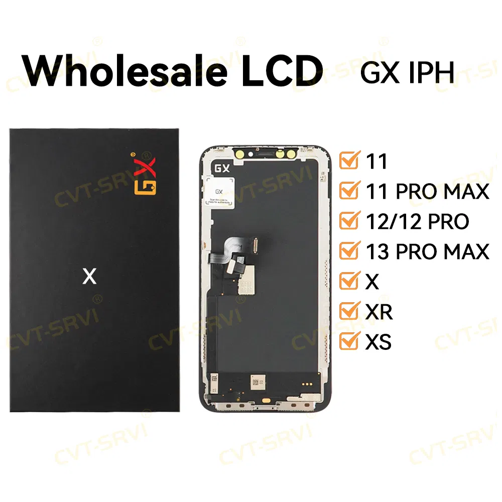 Mobile Phone Part 100% Tested CVT Original Gx OLED Mobile Phone LCD Pantallas PARA Celulares Mobile Phone LCD Screen for iPhone X