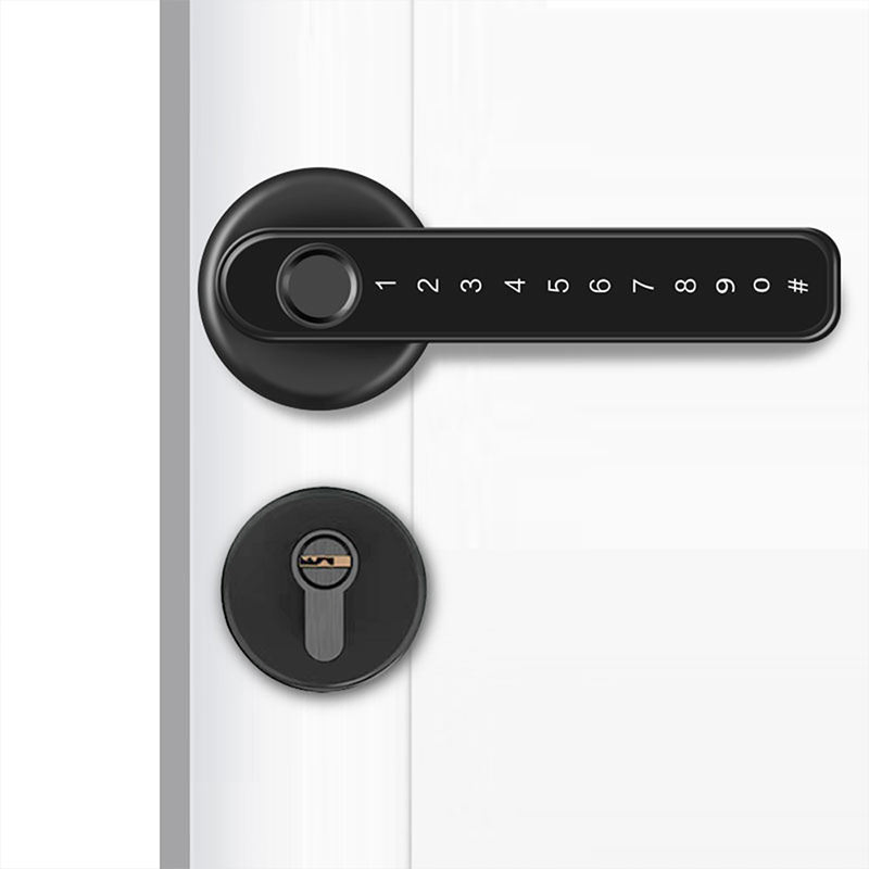 Anti-Pry Smart Door Lock with Auto-Lock & Alarm System for High-Traffic Commercial Entrances