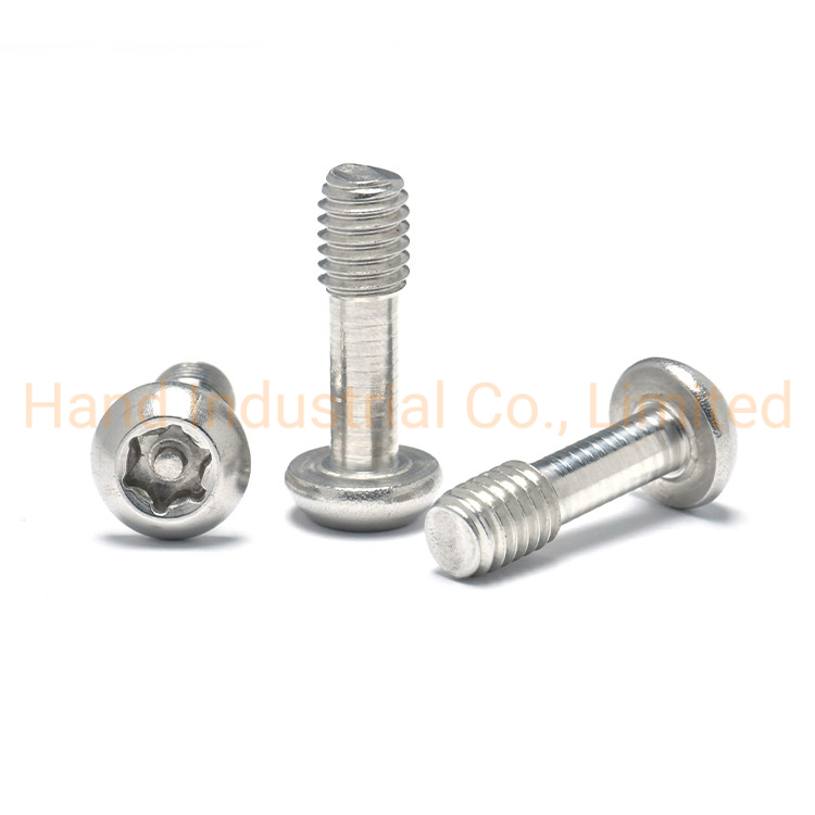 Винт M4 Torx с пином, головка подпора, нержавеющая сталь A2