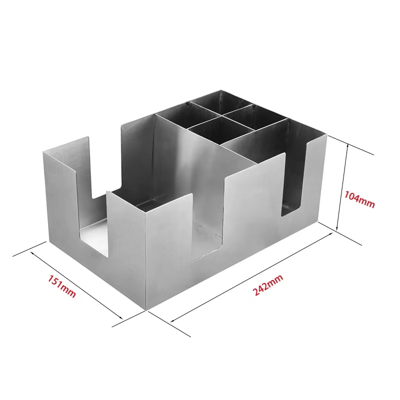Металлическая подставка для салфеток и столовых приборов