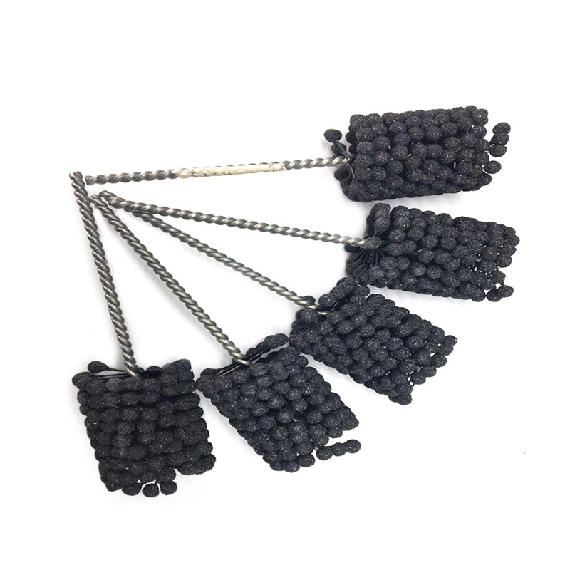 Steel Pipe Inner Hole Deburring Spherical Tool Brush Silicon Carbide Brush