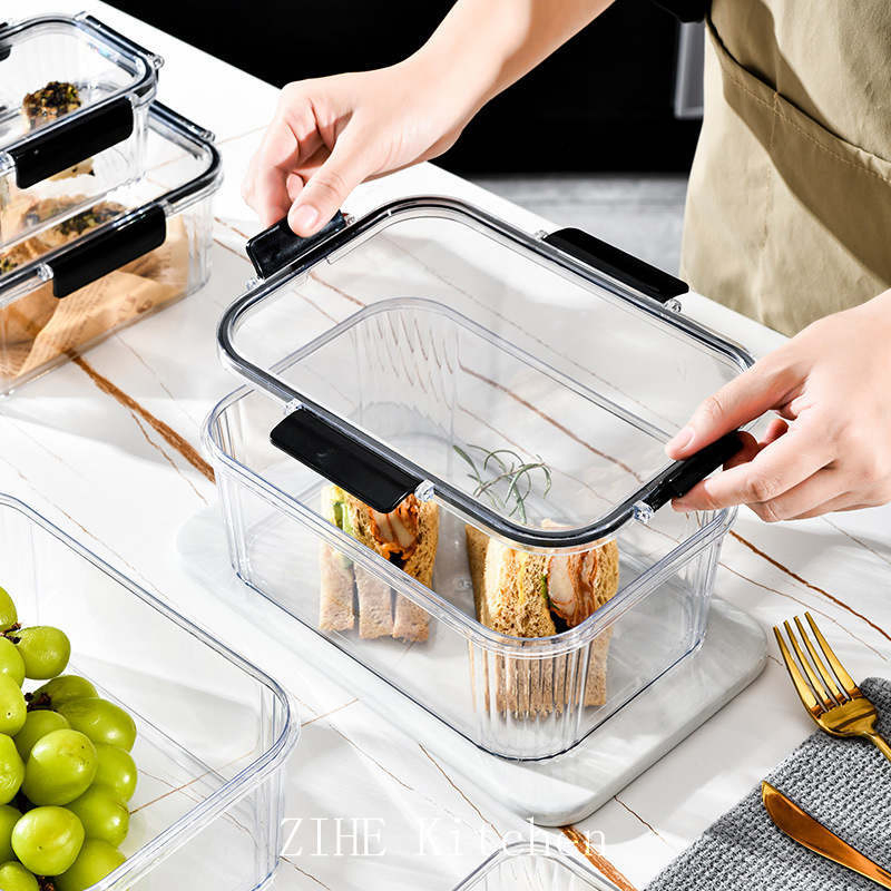 Dustproof Food Organizer Frozen Sealed Fruit & Vegetable Dumpling Box with Lid