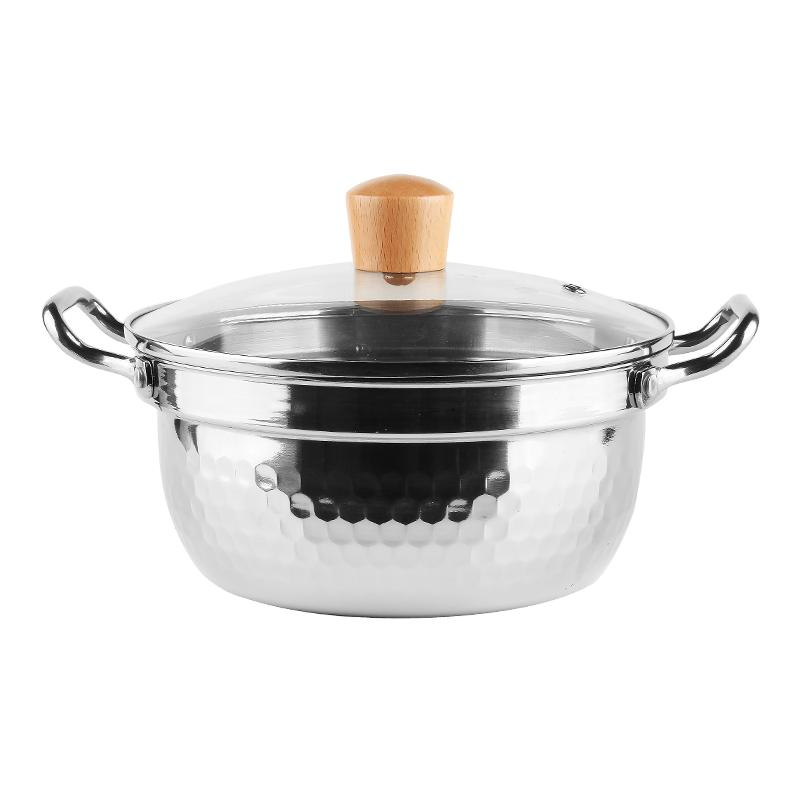 Кастрюля-сковорода из нержавеющей стали с крышкой-ситом, 2.5 л