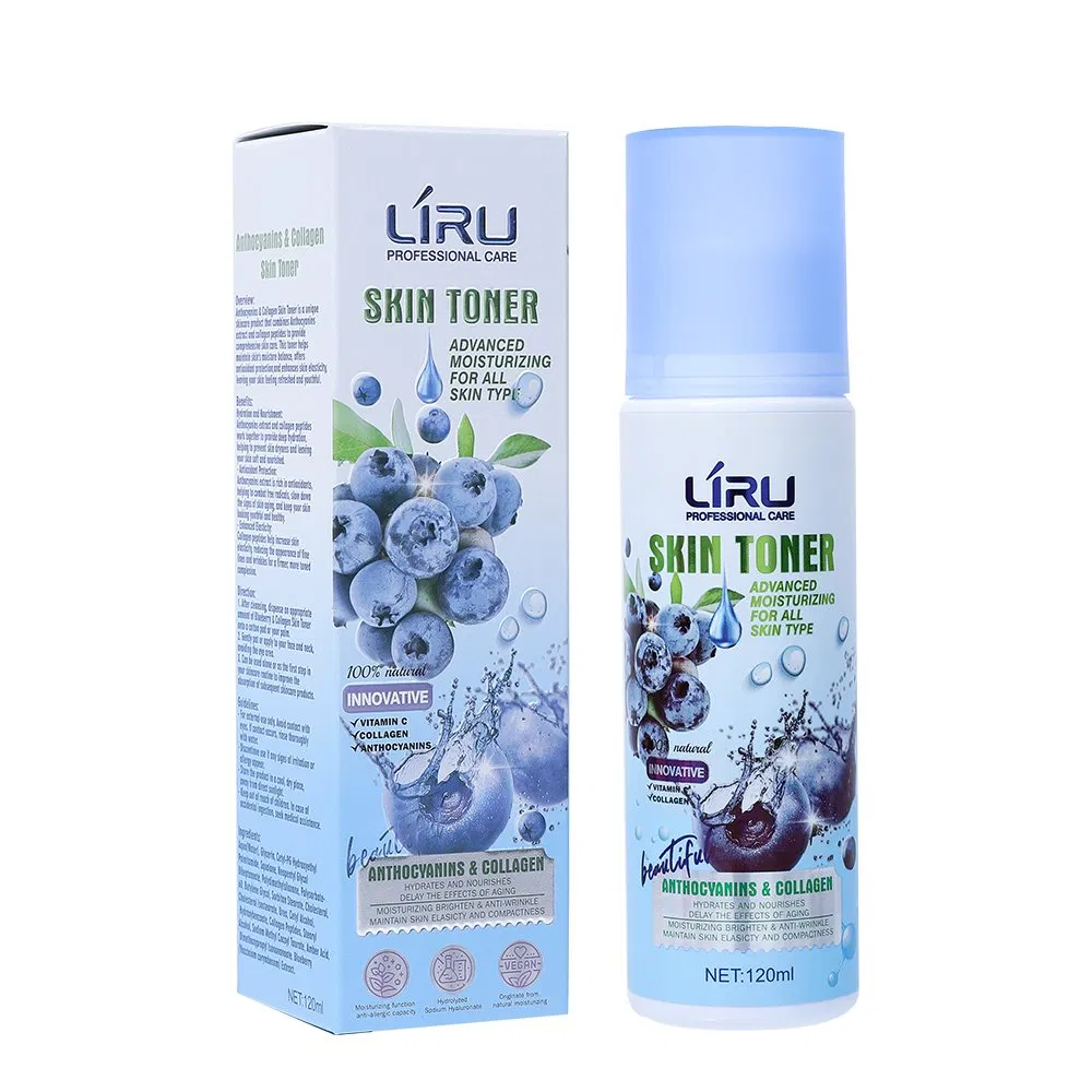 Liru Blueberry Collagen Hydrating Facial Toner Refreshing Face Essence