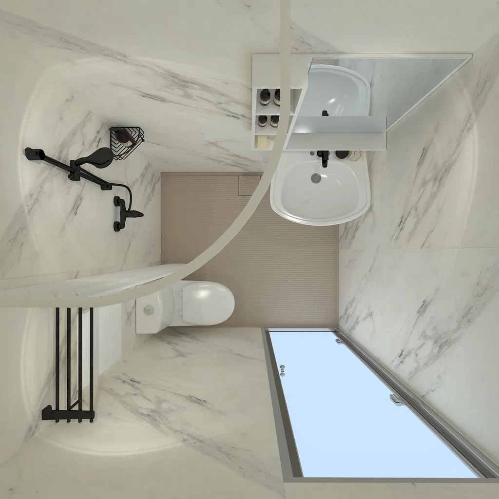 Anti-Freeze - 40℃ Middle East and Europe Engineering Order Customized SMC Bathroom
