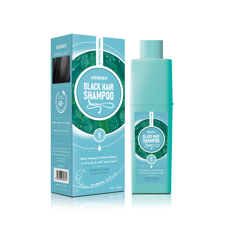 Wholesale 3 in 1 Shampoo Cover Canas Gray Permanent Color Herbal Black Hair Dye Shampoo for White Hair Tintes Para EL Cabello