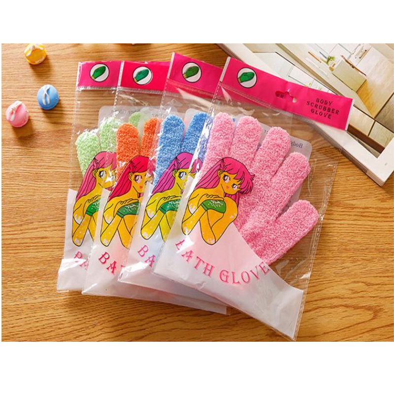 Exfoliating Bath Gloves 100% Nylon Double Sided Gloves for Beauty SPA Massage Skin Shower Scrubber