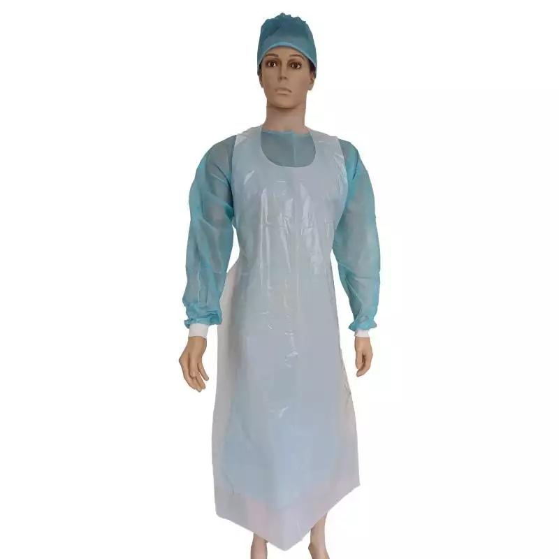 Disposable Waterproof White 0.20mm Kitchen PE Plastic Aprons