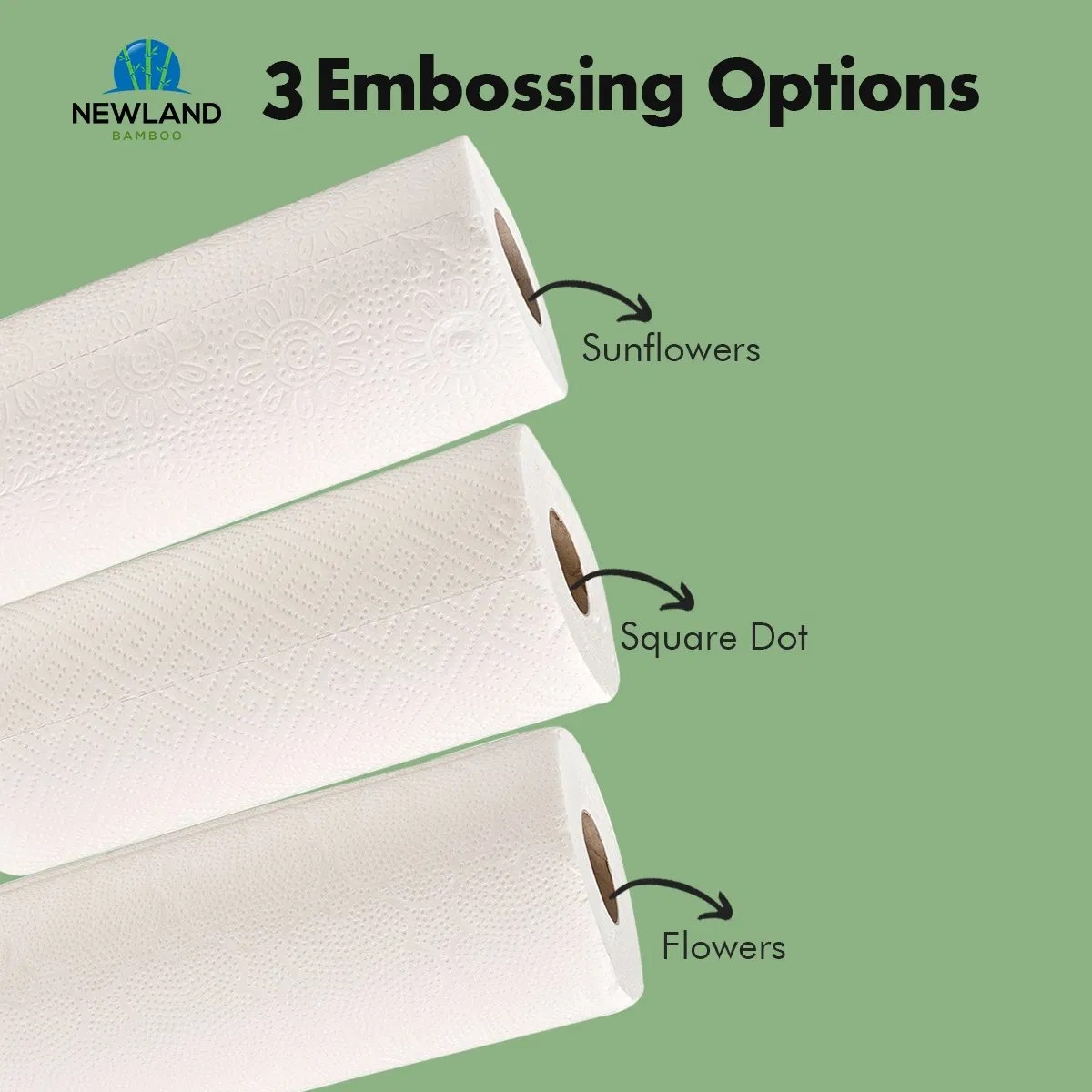 Customize Private Label 2-4 Ply Layer 100% Bamboo Pulp Kitchen Paper Towel