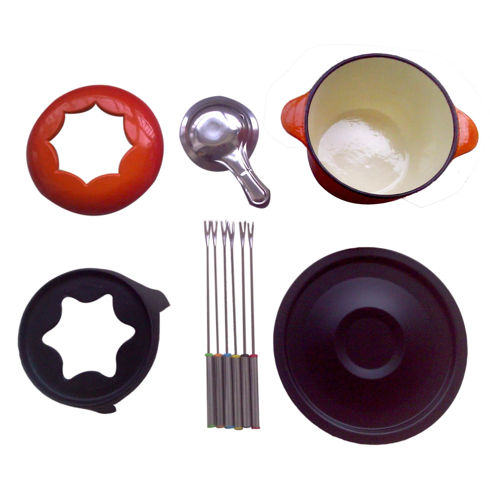 16.7cm Enamel Cast Iron Cookware Cast Iron Fondue Manufacturer From China Fondue