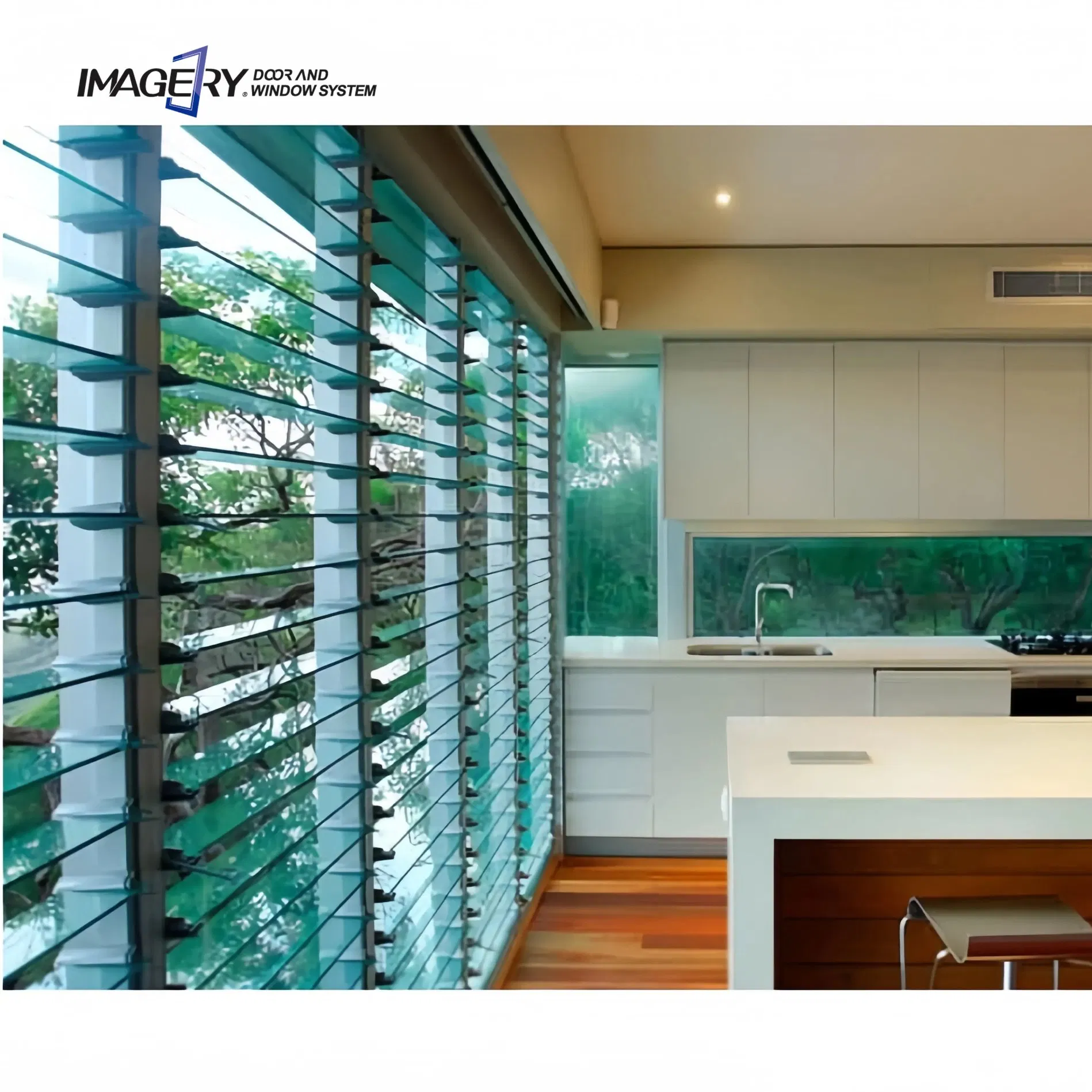 New Design Soundproof Louver Windows