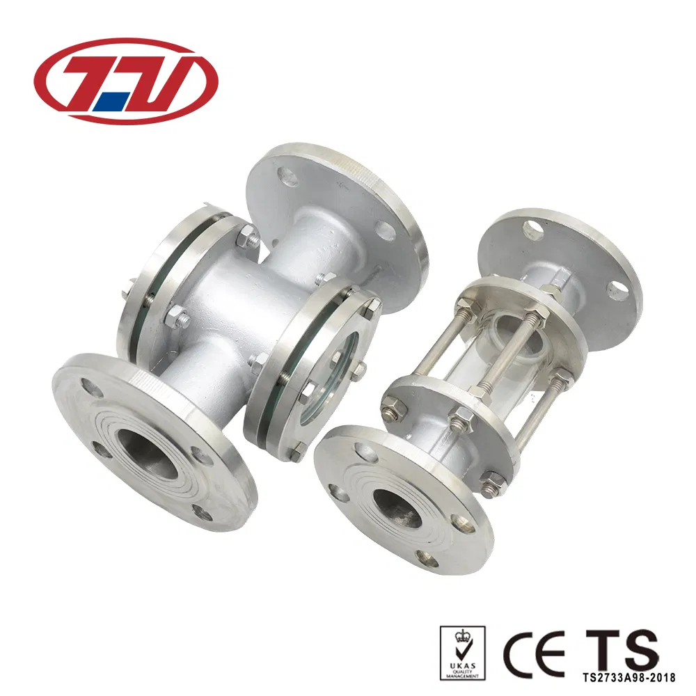 Stainless Steel Cross Type High Temperature Resistant Flange Sight Glass