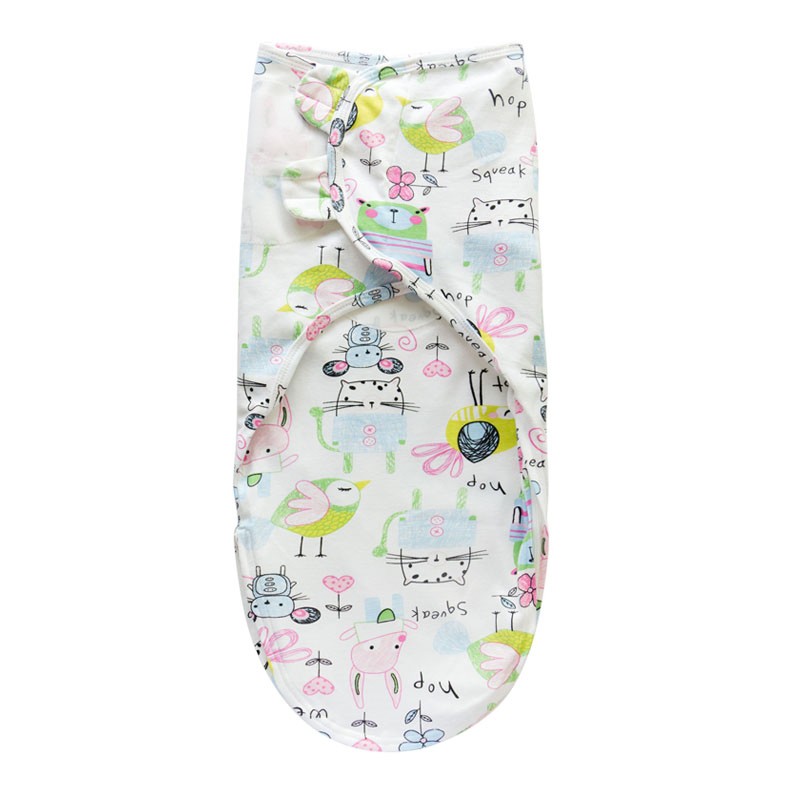 Baby Anti-Kick Swaddle Wrap Anti-Shock Printed Cotton Sleeping Bag