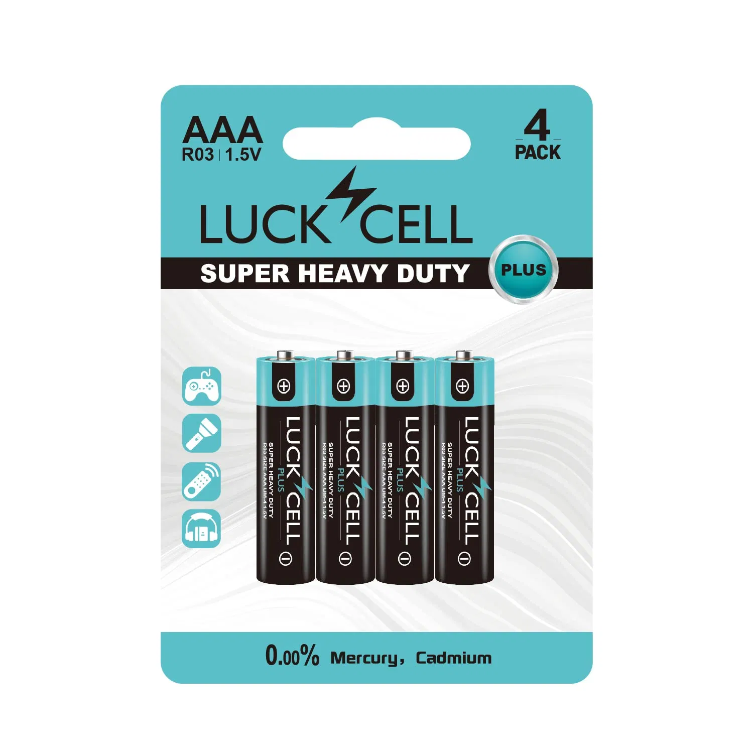 Батарейки AAA 1.5V LUCKCELL угольно-цинковые