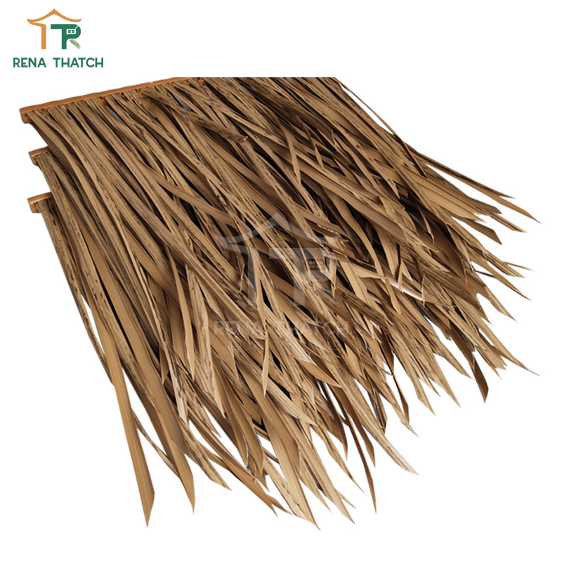 Recyclable Anti-UV Synthetic Fireproof Cheap Fiber Thatch Cover Synthetic Thatch China