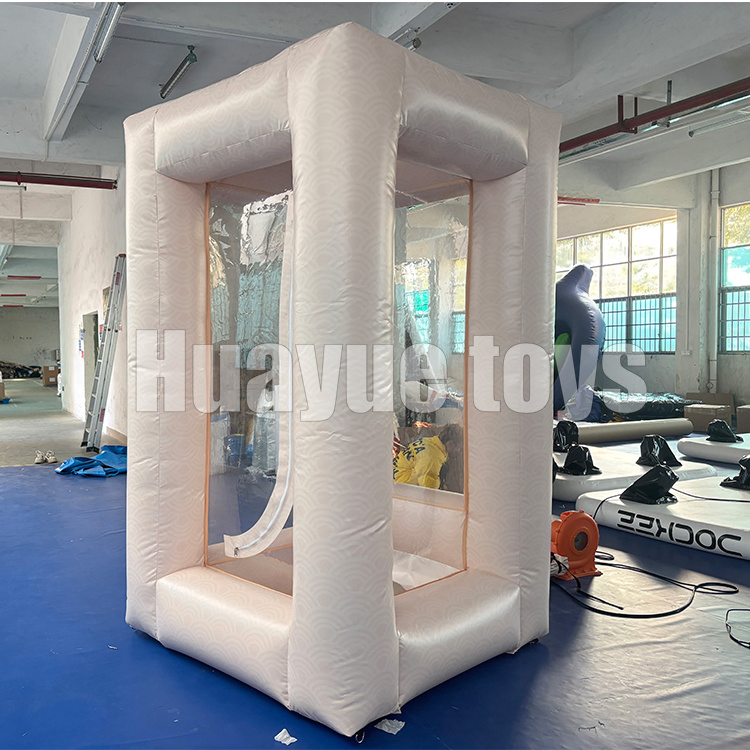 Commercial Activity 1.5*1.5*2.5m Inflatable Cube Cash Booth Money Catching Grab Machine