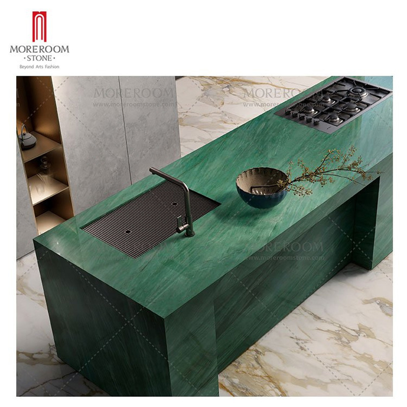 1600*3200 Green Emerald Marble Look Large Format Tile Sintered Stone for Countertop