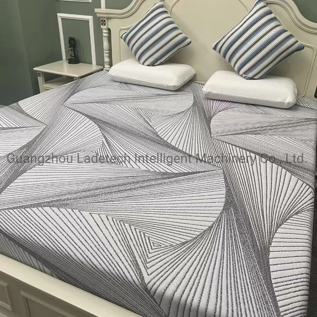 LDT-ZJB 300-450 Grams High Density Mattress 100% Polyester Ticking Knitted Jacquard Fabric high quality Polyester fabric for mattress